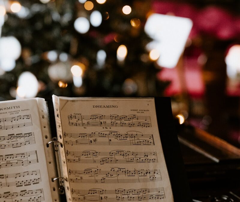 selective focus photo of music note