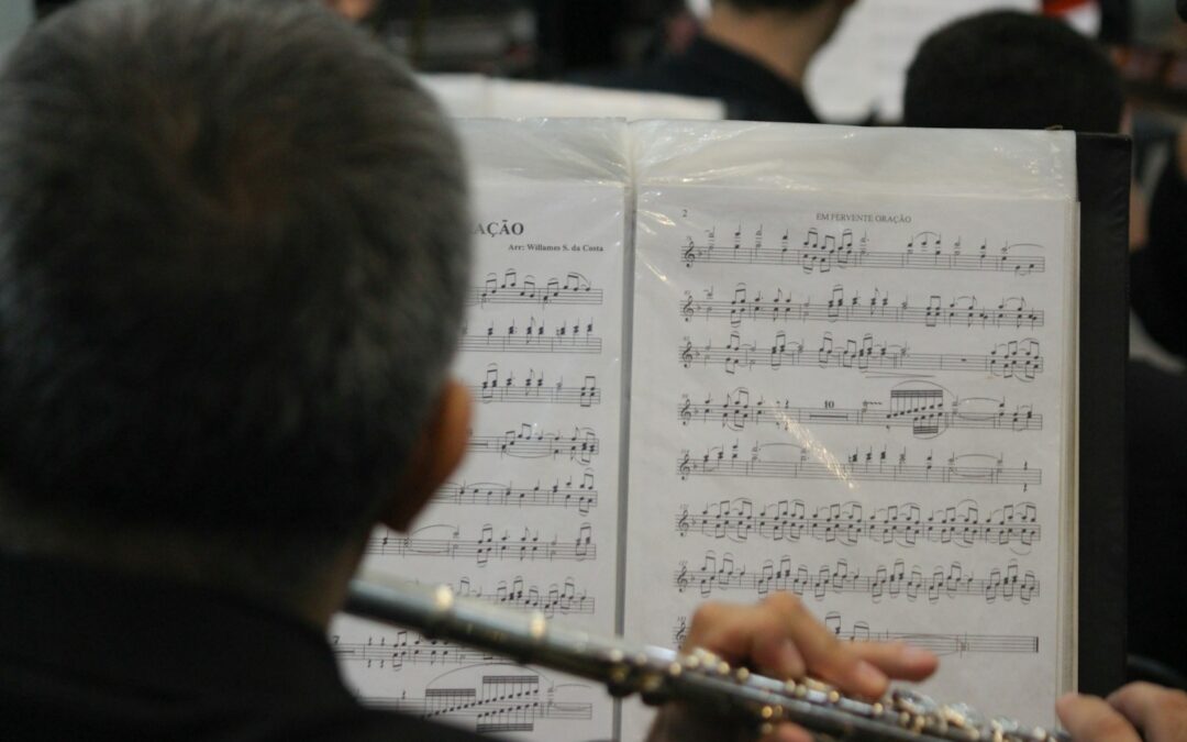 a person playing a music instrument